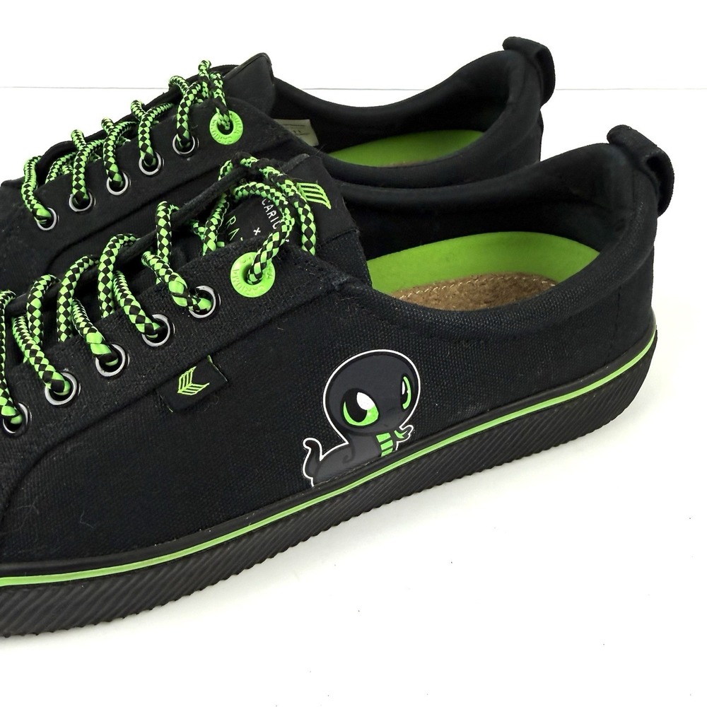 Cariuma OCA Low Shoes Mens Size 9.5 Black Razer Sneki Snek Gaming Sneaker - Picture 3 of 9